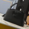 69303bd1f09edb6de4c4d2d4 Upgraded Original M23958 M23957 Crocodile Texture Capucines Medium Handbag