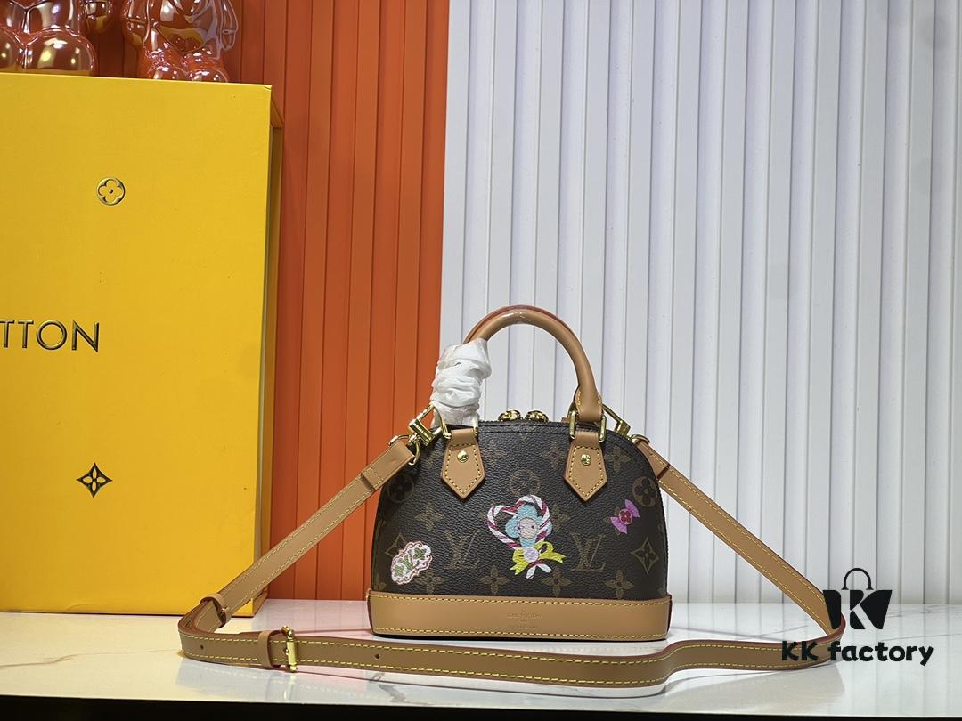 69303c3ff09edb6de4c4d38b Upgraded Original 【Louis Vuitton Alma Nano Shell Bag】M82717 Monogram (Color-Changing Leather)
