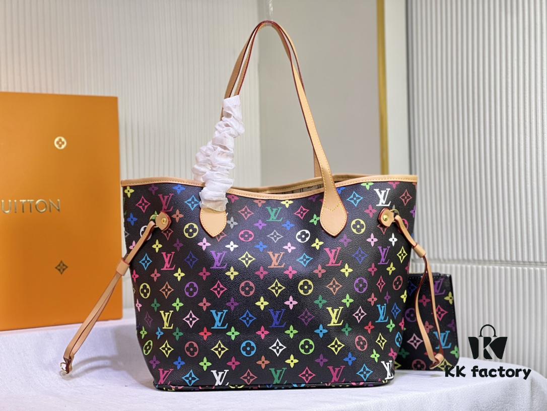 M40156 M40995 [Latest Colorful Print] Louis Vuitton Reimagined Neverfull Classic Handbag