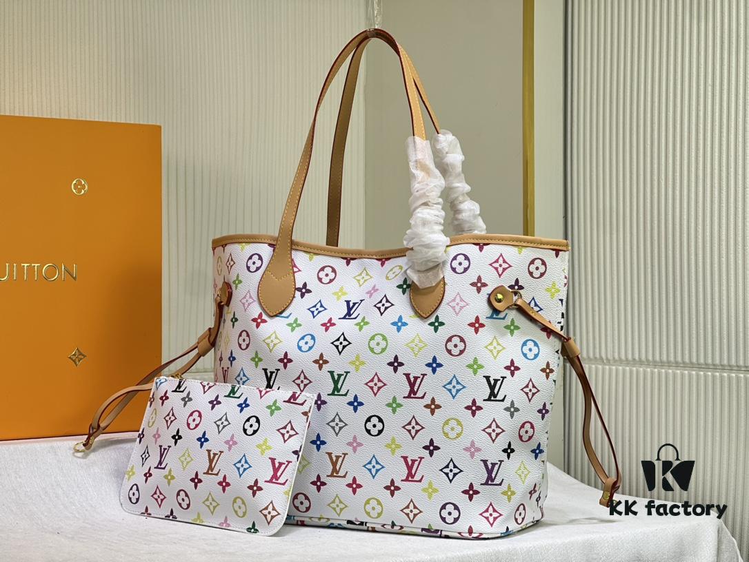 69303c52f09edb6de4c4d39b M40156 M40995 Latest Colorful Print Louis Vuitton Reimagined Neverfull Classic Handbag