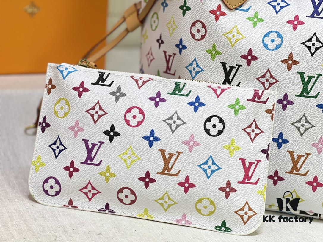 69303c54f09edb6de4c4d39e M40156 M40995 Latest Colorful Print Louis Vuitton Reimagined Neverfull Classic Handbag