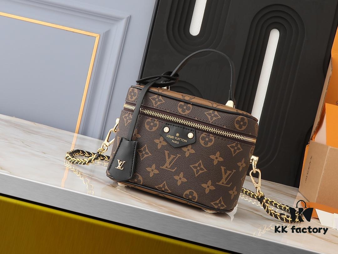 69303c5ef09edb6de4c4d3ad Upgraded Original M47128 M45165 Nicolas Ghesquière Reimagines LV Travel Heritage with Monogram and Monogram Reverse Canvas Nice Cosmetic Case