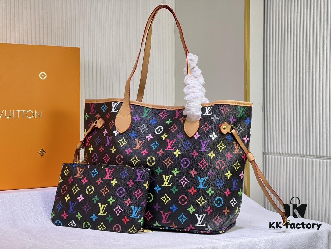 M40156 M40995 [Latest Colorful Print] Louis Vuitton Reimagined Neverfull Classic Handbag