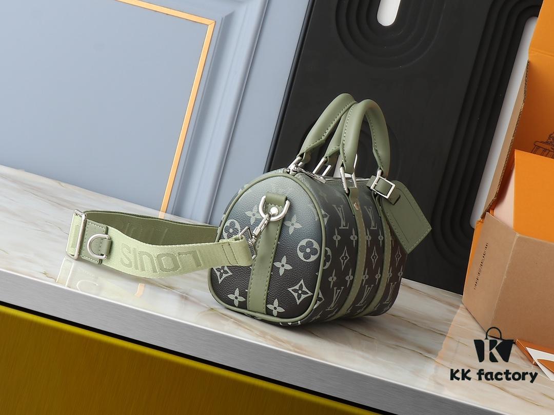 69303ca5f09edb6de4c4d418 Upgraded Original M11591 Gradient Green M46271 Gray Floral 11542 Vintage Flower Keepall 25 Pillow Bag