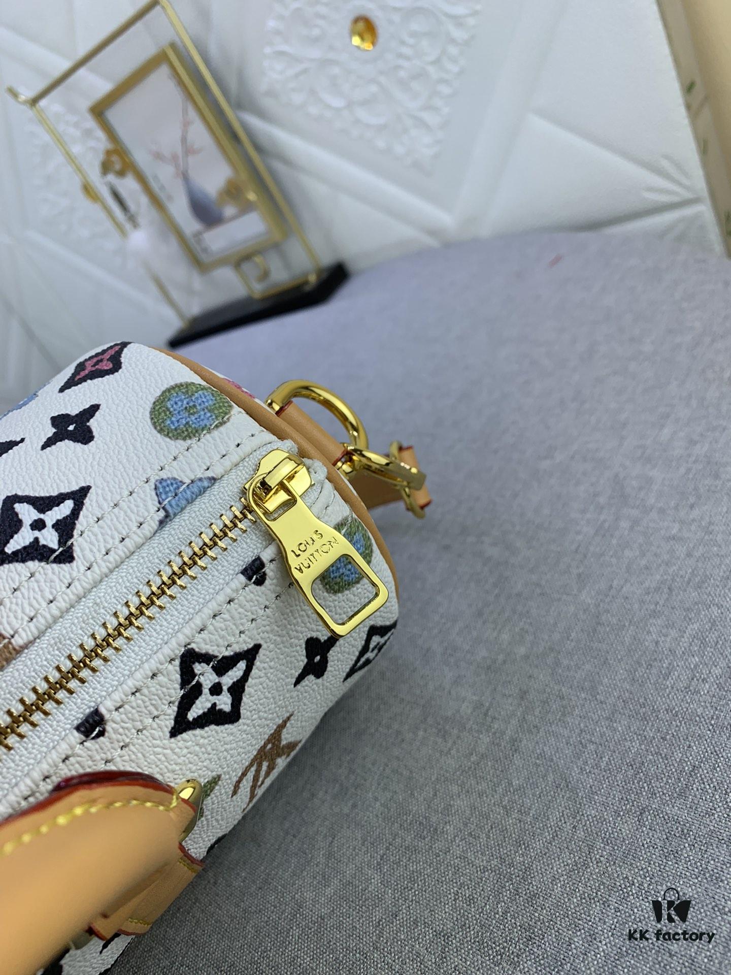69303ce6f09edb6de4c4d45c Upgraded Original M46271 Black Flower Orange Chain, Denim Blue, M31044 Orange, M11542 Monogram, M24849 Multicolor Daisy Keepall 25