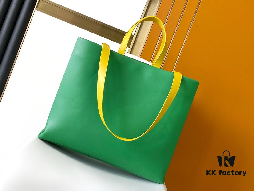 69303d06f09edb6de4c4d47d M24457 Yellow Green Blue Top Quality Original Order This Medium Shopper Handbag Draws Inspiration from Louis Vuitton's Shopping Bag Featuring 'Louis Vuitton' and 'Maison Fondée En 1854' Embossed on Soft Cowhide Leather with Top Handles and Detachable Shoulder Strap 40.0 x 32.0 x 16.0 cm (L x H x W)