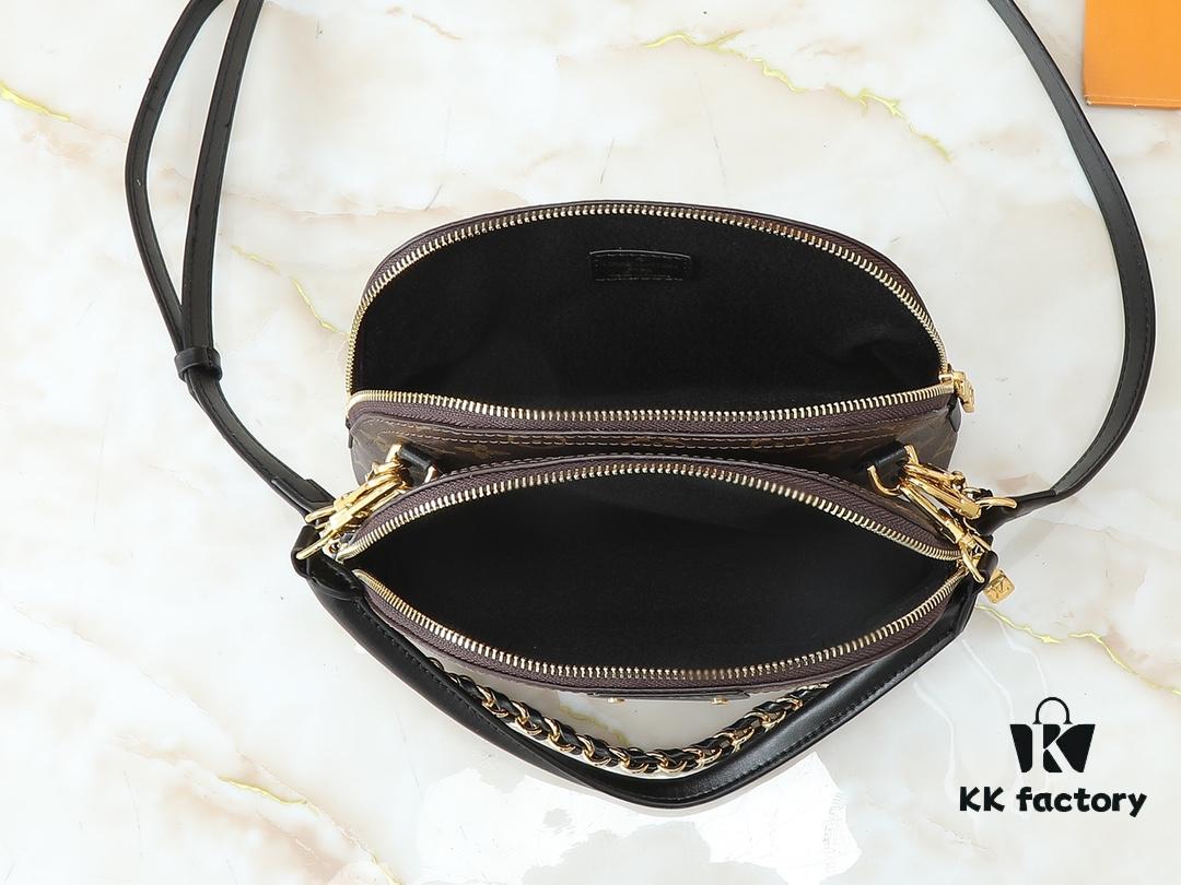 69303d16f09edb6de4c4d492 Upgraded Original M12996 LV Crescent Dual-Zip Handbag