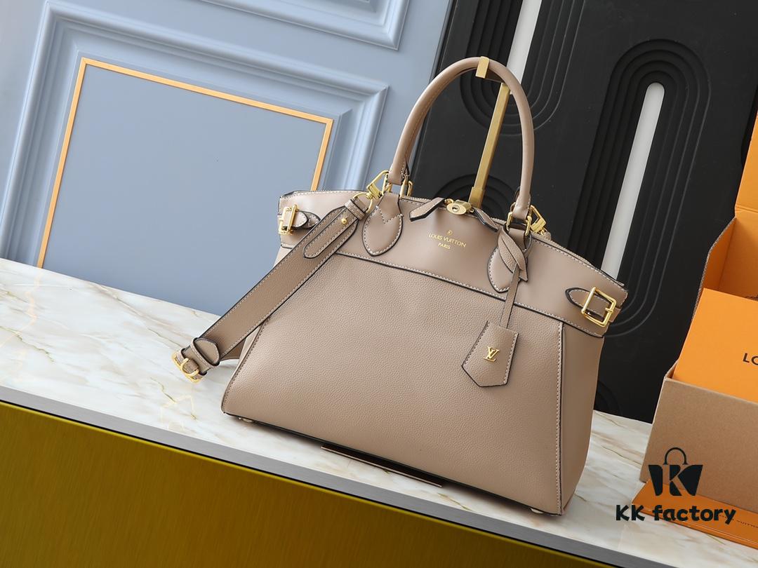 69303d28f09edb6de4c4d4a6 Upgraded Original Lock It MM Bag in M11214 Green, M22914 Black, M22925 Brown, M23061 Beige, M22927 Grayish Brown