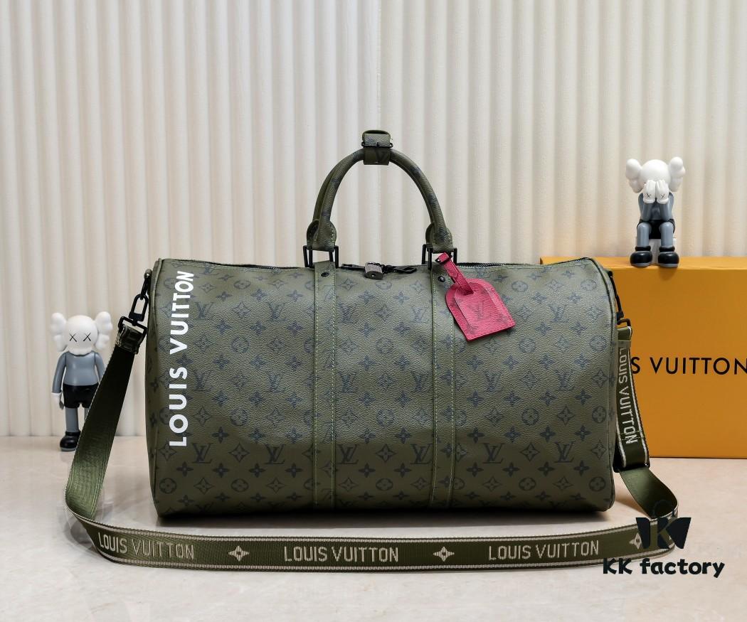 69303d48f09edb6de4c4d4d1 Exclusive Real Photo - Upgraded Version ‼️ Real Photo M23963 Green 41416 Keepall Bandoulière 50 Travel Bag from the Monogram Tones Collection