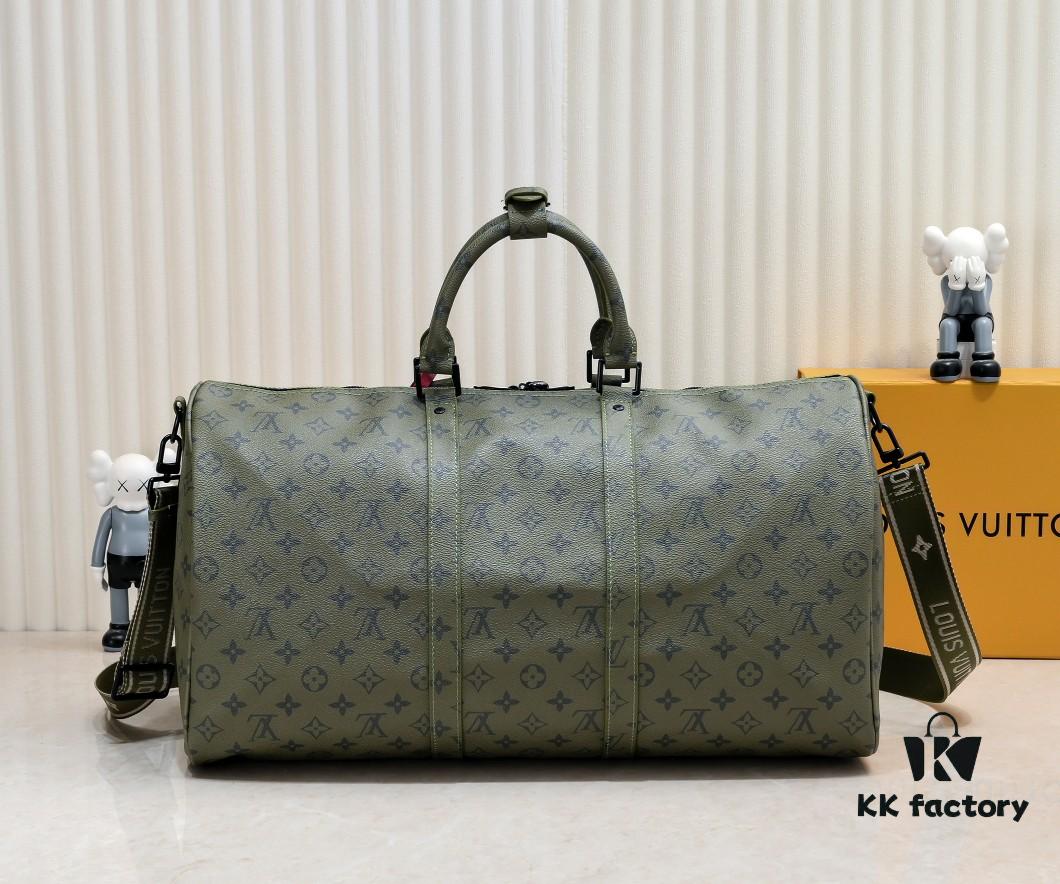 69303d4ff09edb6de4c4d4d9 Exclusive Real Photo - Upgraded Version ‼️ Real Photo M23963 Green 41416 Keepall Bandoulière 50 Travel Bag from the Monogram Tones Collection