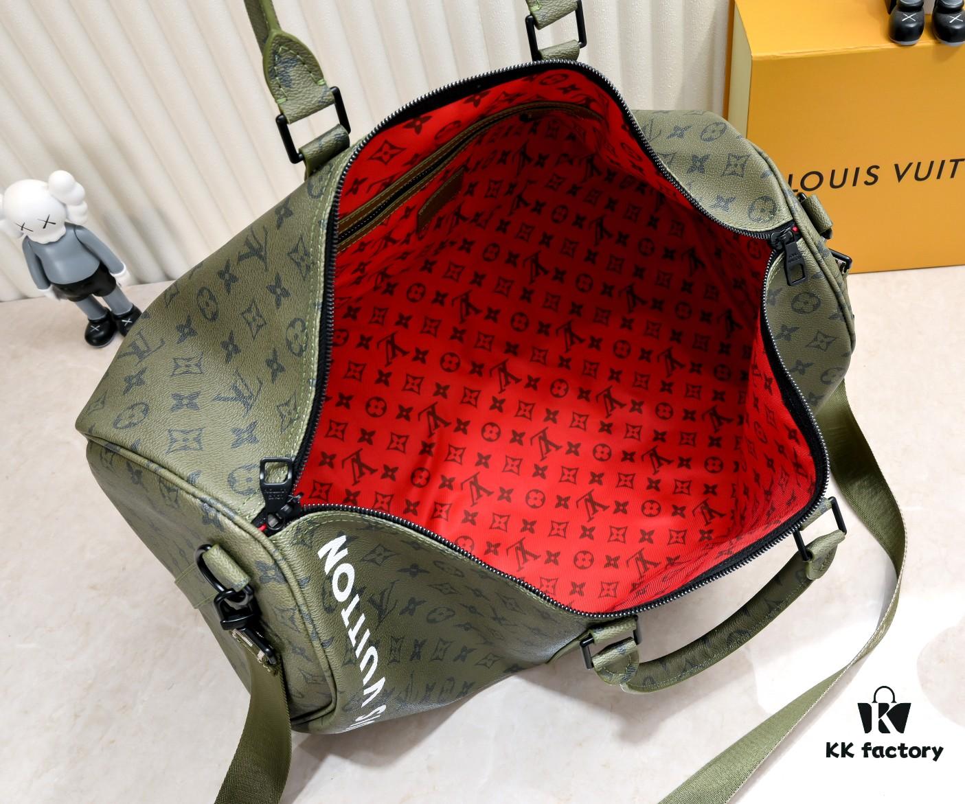 69303d73f09edb6de4c4d4ff Exclusive Real Photo - Upgraded Version ‼️ Real Photo M23963 Green 41416 Keepall Bandoulière 50 Travel Bag from the Monogram Tones Collection