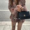 Chanel Coco Handle in Black Shiny Calfskin with Red Handle