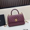 69303f72f09edb6de4c4d745 Chanel Coco Handle with Box, Black Calfskin with Red Handle