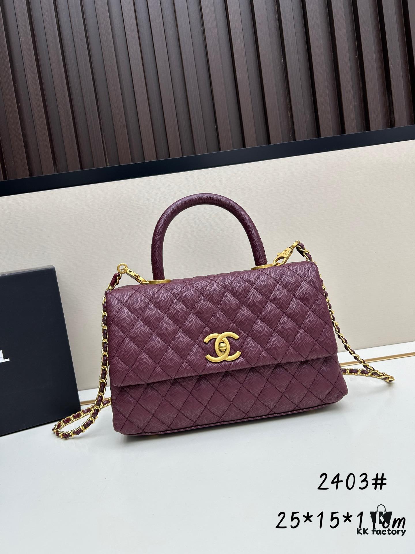 69303f72f09edb6de4c4d745 Chanel Coco Handle with Box, Black Calfskin with Red Handle