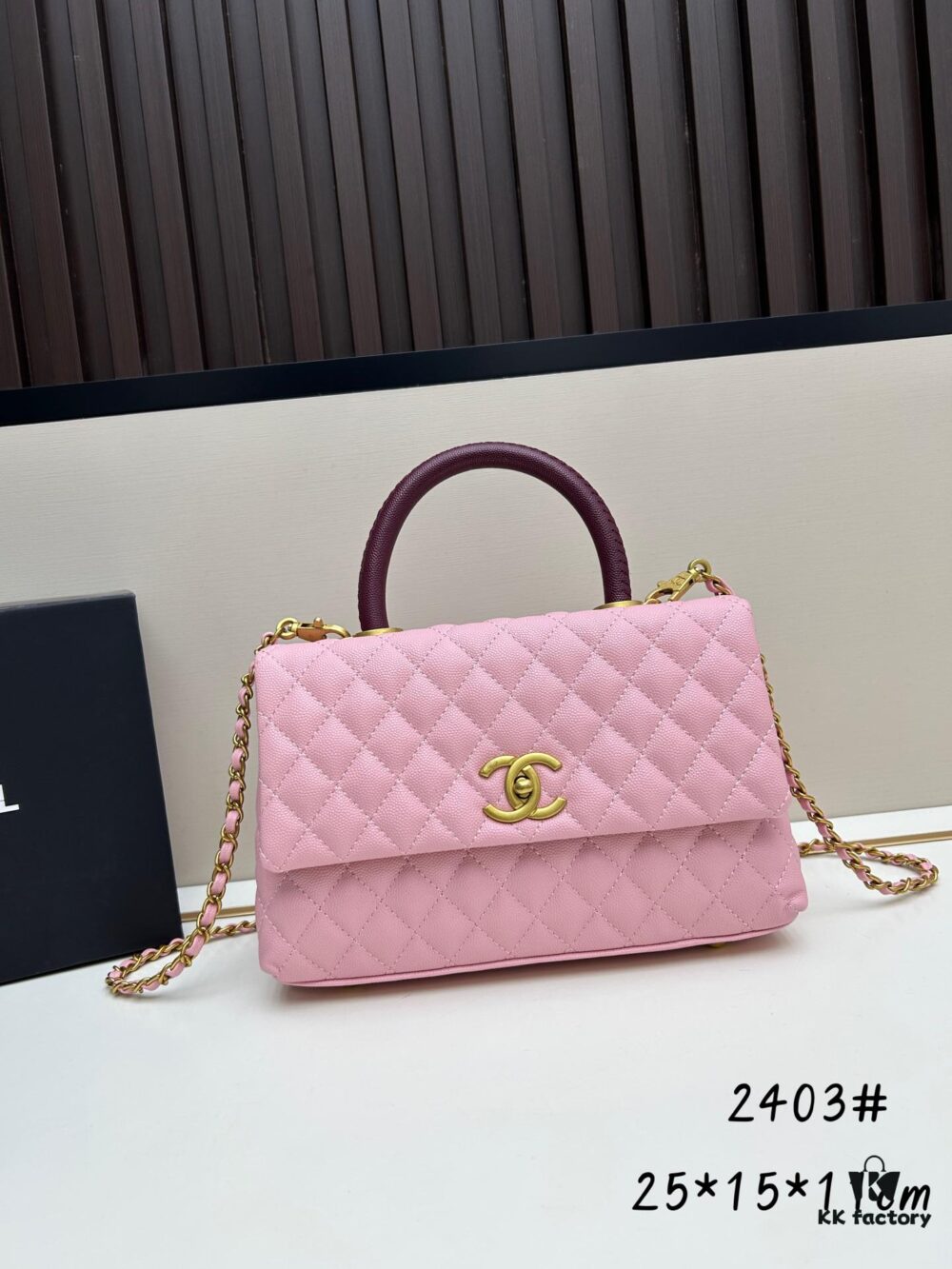 69303f72f09edb6de4c4d746 Chanel Coco Handle Box Set - Black Calfskin with Red Handle