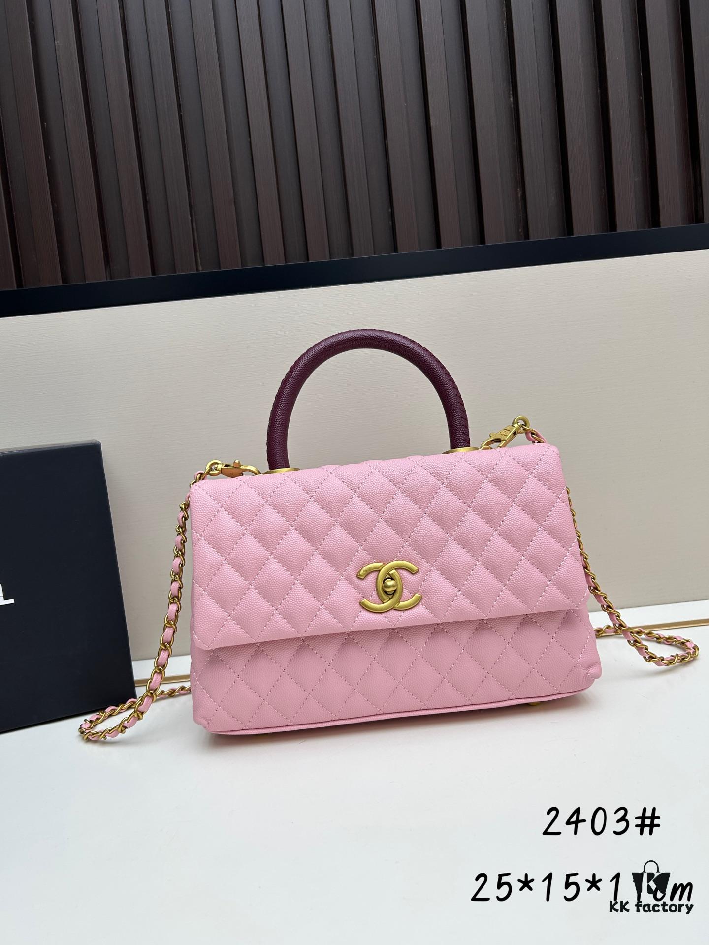 Chanel Coco Handle Box Set - Black Calfskin with Red Handle