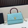 Chanel Coco Handle Bag in Black Calfskin with Red Handle - Box Included