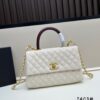 69303f7cf09edb6de4c4d74e Chanel Coco Handle with Box, Black Calfskin with Red Handle