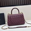 69303f82f09edb6de4c4d751 Chanel Coco Handle with Box, Black Calfskin with Red Handle