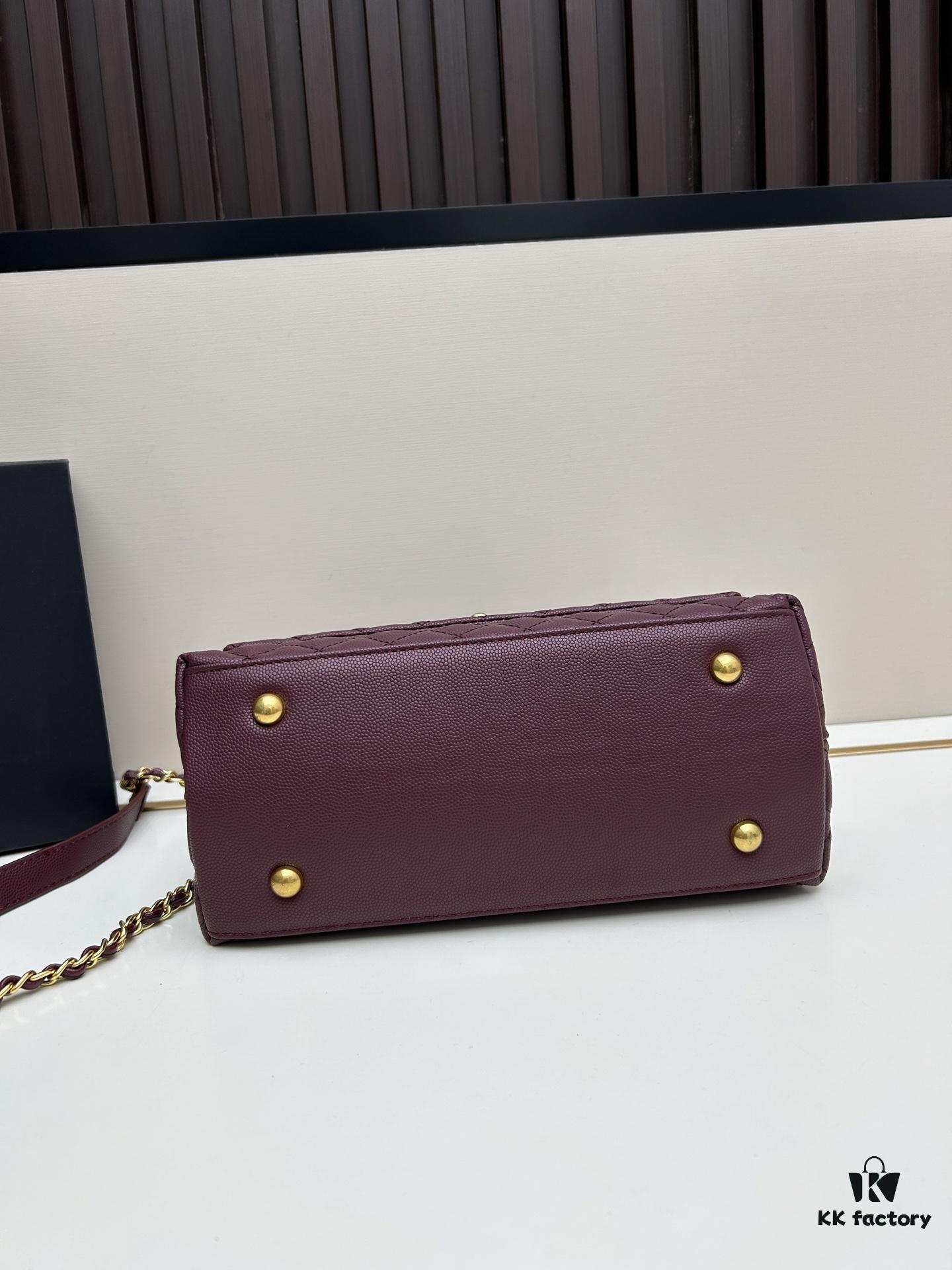 69303f86f09edb6de4c4d756 Chanel Coco Handle with Box, Black Calfskin with Red Handle