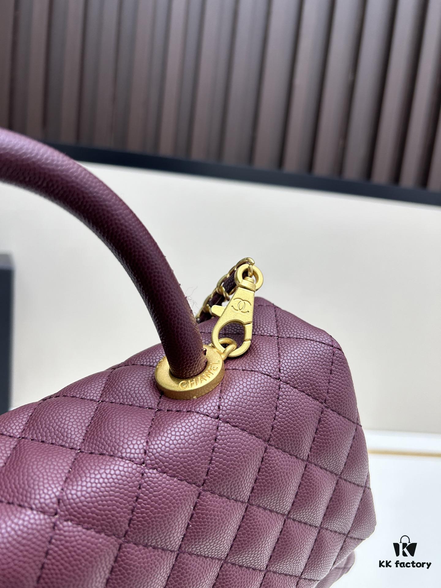 69303f86f09edb6de4c4d757 Chanel Coco Handle with Box, Black Calfskin with Red Handle