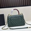 Chanel Coco Handle Black Calfskin with Red Handle