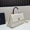 69303fa5f09edb6de4c4d76c Chanel Coco Handle with Box, Black Calfskin with Red Handle