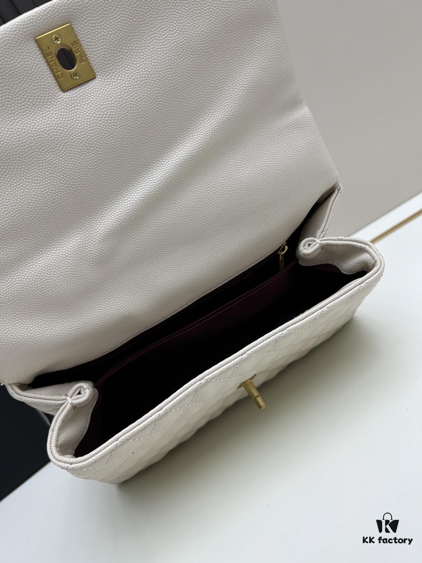 69303fabf09edb6de4c4d772 Chanel Coco Handle with Box, Black Calfskin with Red Handle