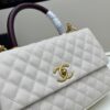 69303facf09edb6de4c4d775 Chanel Coco Handle with Box, Black Calfskin with Red Handle