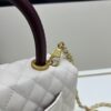 69303fadf09edb6de4c4d778 Chanel Coco Handle with Box, Black Calfskin with Red Handle