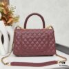 69303fb6f09edb6de4c4d780 New Arrival with Box Chanel Coco Handle Black Calfskin Red Handle