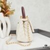 New Arrival with Box Chanel Coco Handle Black Calfskin Red Handle
