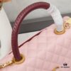 69303fc9f09edb6de4c4d796 New Arrival with Box Chanel Coco Handle Black Calfskin Red Handle