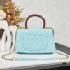 69303fd3f09edb6de4c4d7a1 New Arrival with Box Chanel Coco Handle Black Calfskin Red Handle