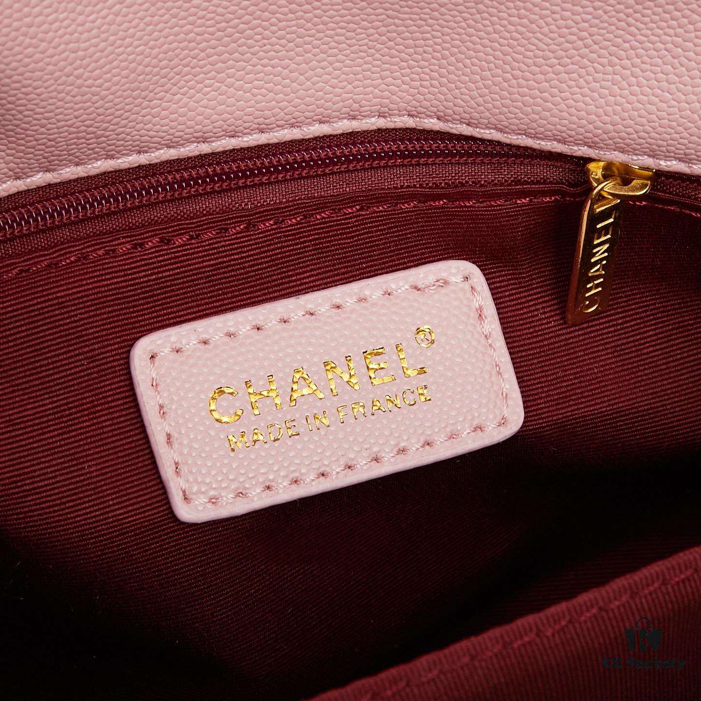 69303fdaf09edb6de4c4d7a9 New Arrival with Box Chanel Coco Handle Black Calfskin Red Handle