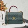 69303fe3f09edb6de4c4d7af New Arrival with Box Chanel Coco Handle Black Calfskin Red Handle