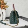 69303fe7f09edb6de4c4d7b5 New Arrival with Box Chanel Coco Handle Black Calfskin Red Handle