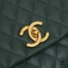 69303fe7f09edb6de4c4d7b6 New Arrival with Box Chanel Coco Handle Black Calfskin Red Handle