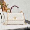 69303febf09edb6de4c4d7ba New Arrival with Box Chanel Coco Handle Black Calfskin Red Handle