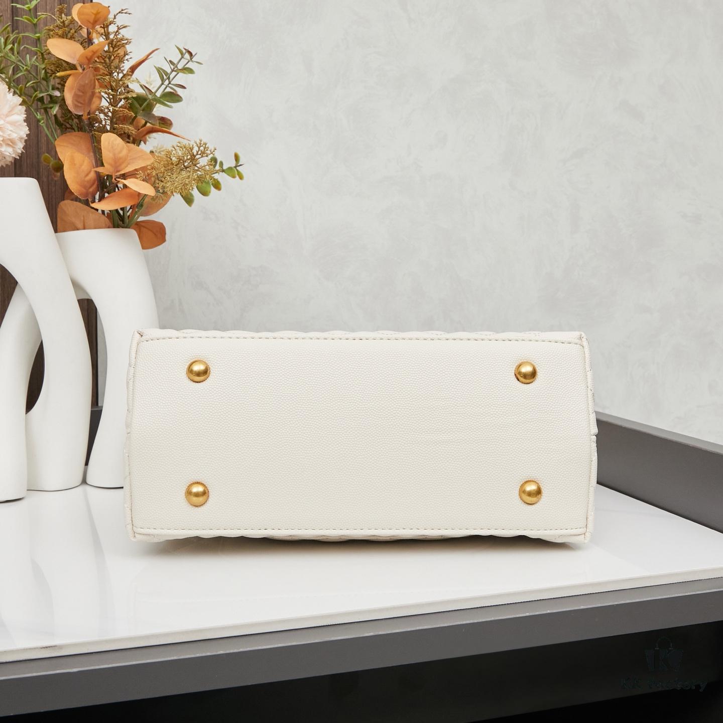 69303ff9f09edb6de4c4d7c5 New Arrival with Box Chanel Coco Handle Black Calfskin Red Handle