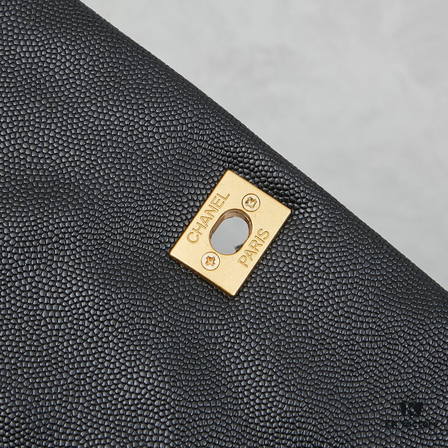 69303ffaf09edb6de4c4d7c8 New Arrival with Box Chanel Coco Handle Black Calfskin Red Handle
