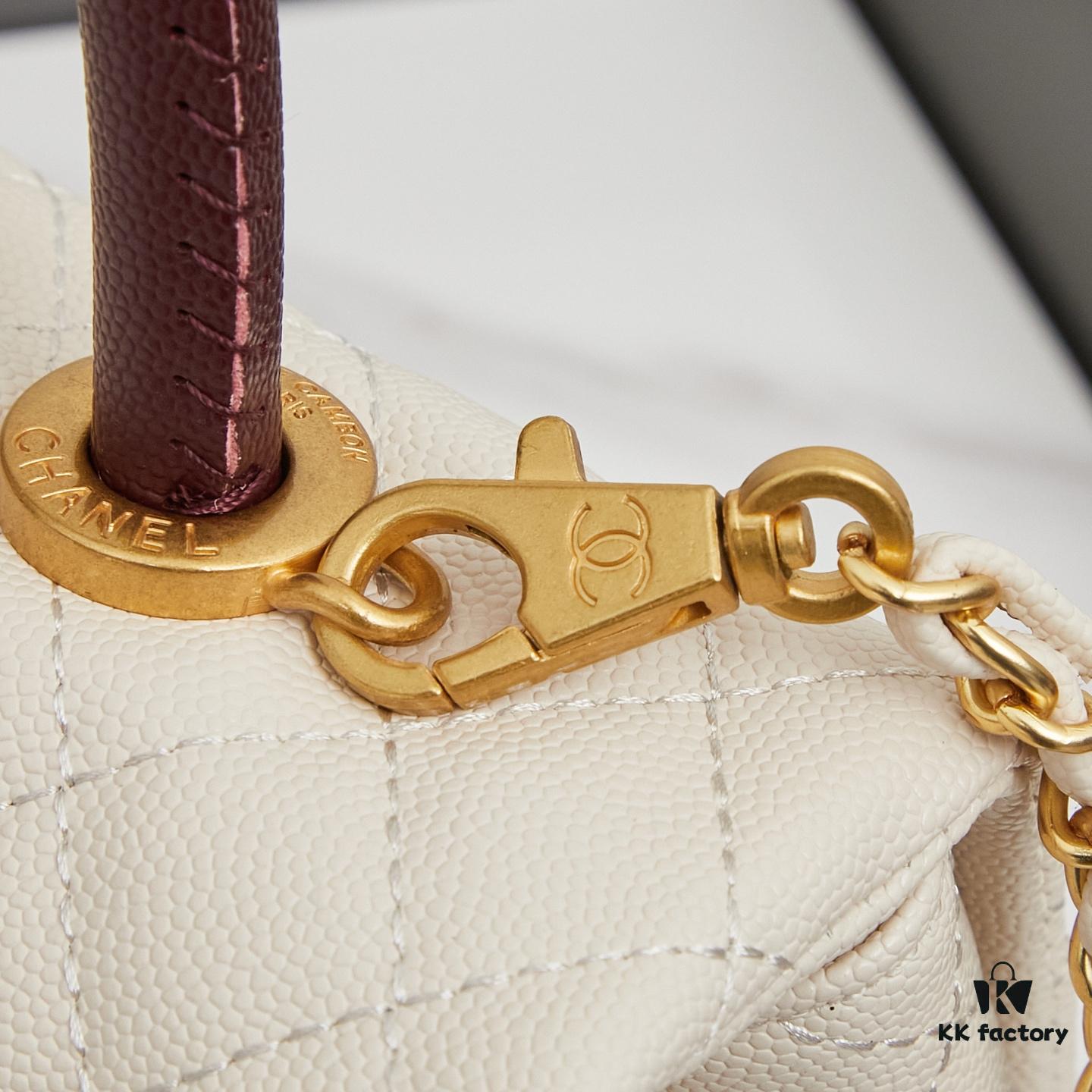 69303ffef09edb6de4c4d7ca New Arrival with Box Chanel Coco Handle Black Calfskin Red Handle