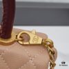 69304018f09edb6de4c4d7e6 New Arrival with Box, Mini Chanel Coco Handle in Black Calfskin with Gold Hardware and Red Handle