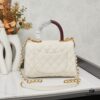 69304035f09edb6de4c4d7ff New Arrival with Box, Mini Chanel Coco Handle in Black Calfskin with Gold Hardware and Red Handle