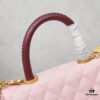 69304043f09edb6de4c4d809 New Arrival with Box, Mini Chanel Coco Handle in Black Calfskin with Gold Hardware and Red Handle