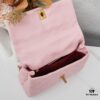 69304045f09edb6de4c4d80a New Arrival with Box, Mini Chanel Coco Handle in Black Calfskin with Gold Hardware and Red Handle
