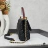 6930404bf09edb6de4c4d80f New Arrival with Box, Mini Chanel Coco Handle, Black Calfskin with Gold Hardware, Red Handle