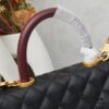 6930404cf09edb6de4c4d810 New Arrival with Box, Mini Chanel Coco Handle, Black Calfskin with Gold Hardware, Red Handle