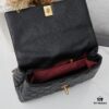 69304056f09edb6de4c4d818 New Arrival with Box, Mini Chanel Coco Handle, Black Calfskin with Gold Hardware, Red Handle