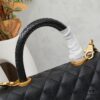 6930406bf09edb6de4c4d825 New Arrival with Box, Mini Chanel Coco Handle in Black Calfskin with Gold Hardware and Red Handle